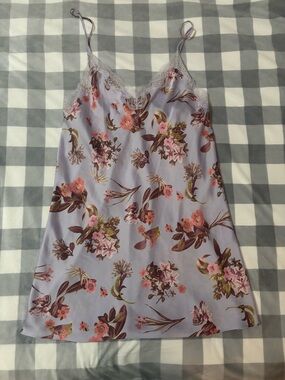Victoria's Secret Lavender Floral Lace-Trim Slip